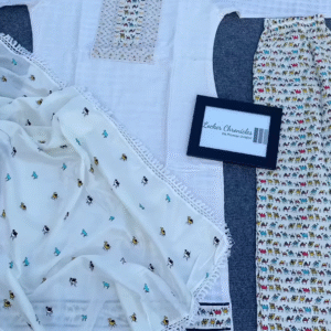 White Embroidered Kurta Set with Animal Motif Dupatta & Pants – Comfort-Focused Ethnicwear for Women