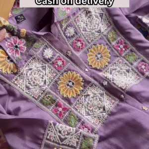Purple Multicolor Embroidered Coord Set – Affordable Ethnicwear with Cash on Delivery