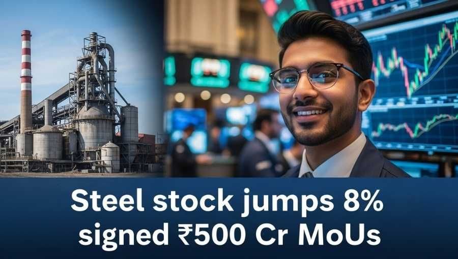 Steel Stock Jump 8 Percente Sign 500Cr MoU
