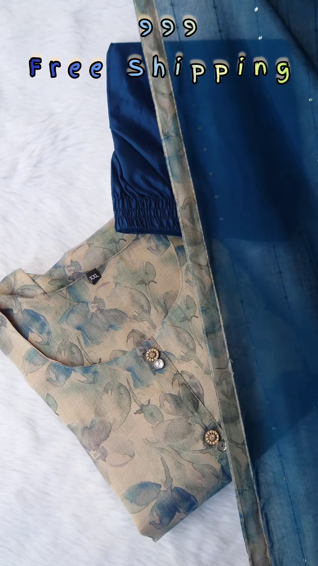 Soft Beige Chanderi Kurta with Pastel Floral Print and Magenta Silk Pants - Elegant Semi-Formal Ethnic Set