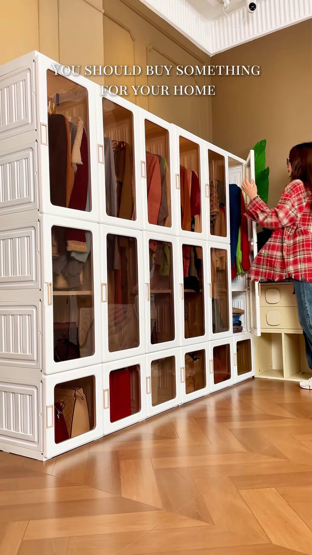 Multi-Level Modular Transparent Home Storage Organizer - Large Capacity Portable Wardrobe Cabinet - Image 5