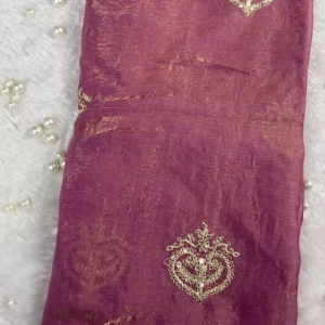 Luxury Maroon Heavy Hand-Embroidered Velvet Designer Blouse