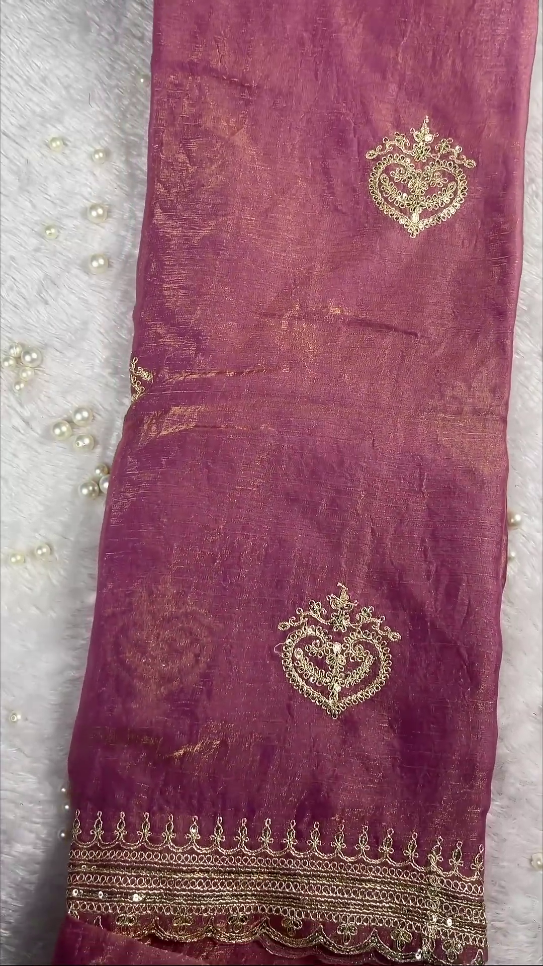 Luxury Maroon Heavy Hand-Embroidered Velvet Designer Blouse