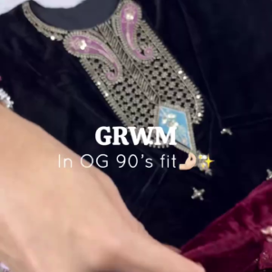 Vintage-Inspired Midnight Black & Velvet Ensemble